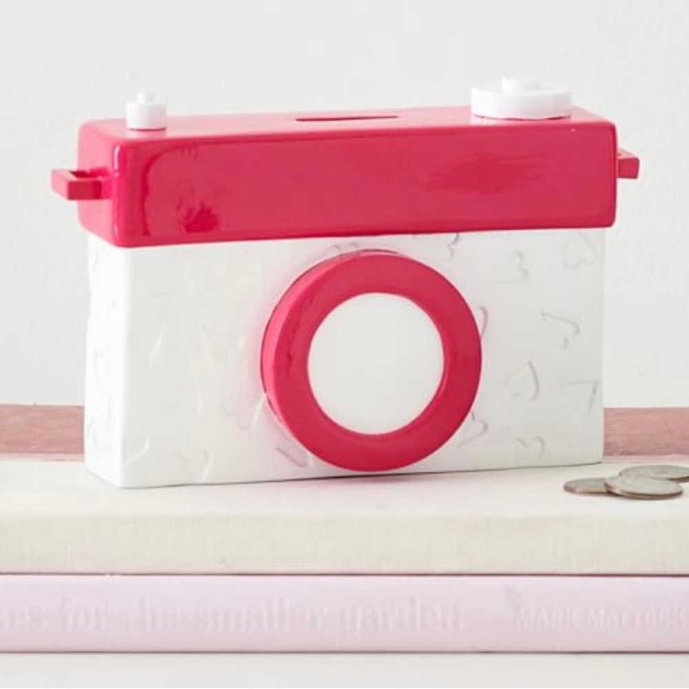 Pottery Barn Teen Pink Camera Bank